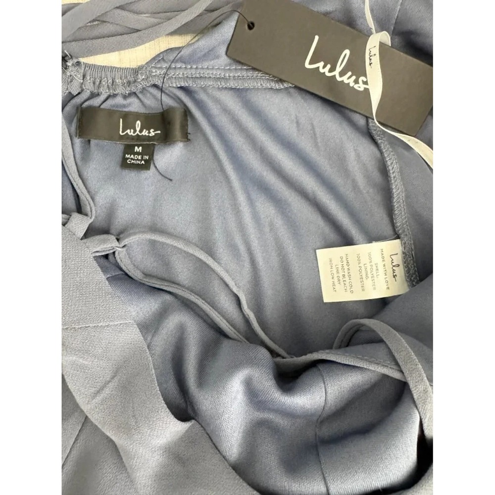 Lulus In Love Forever Granite Blue Maxi Dress M NWT Bridesmaid Formal Homecoming - Picture 9 of 10